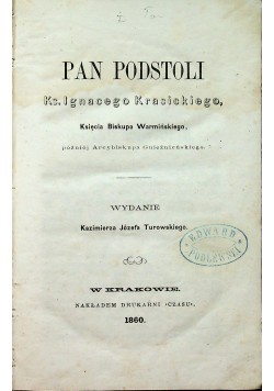 Pan podstoli 1860r