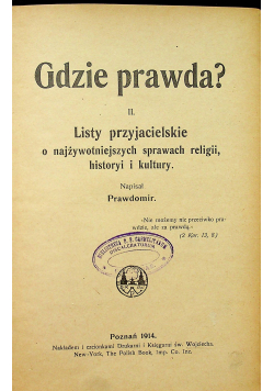 Gdzie prawda II 1914 r