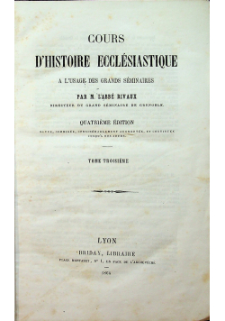 Cours Dhistoire Ecclesiastique 1864 r