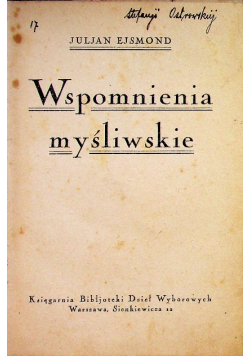 Wspomnienia myśliwskie