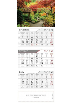 Kalendarz 2020 Trójdzielny Ogród CRUX