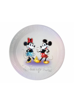 Talerzyki papierowe Mickey&Minnie 23cm 8szt