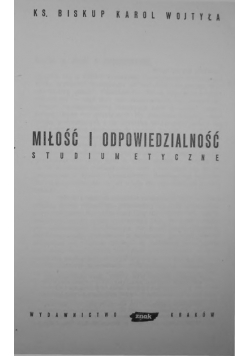 Miłość i odpowiedzialność