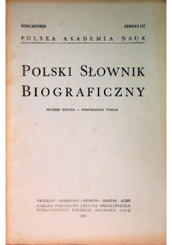 Polski słownik biograficzny Zeszyt 117