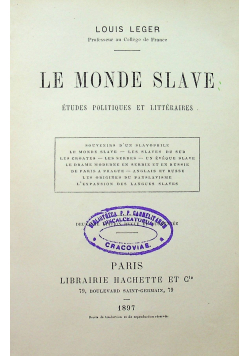 Le Monde Slave 1897 r.