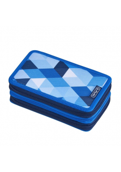 Piórnik 31 części potrójny Blue Cubes