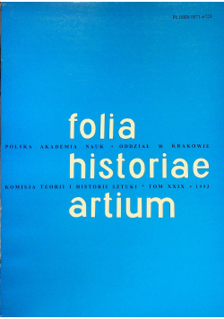 Folia historiae artium tom XXIX