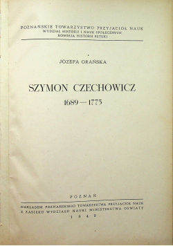 Szymon Czechowicz 1689 1775 1948r