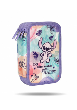 Piórnik 3-komorowy Disney Fashion Stitch Jumper 3 z wyposażeniem