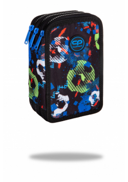 Piórnik Coolpack potrójny z wyposażeniem JUMPER 3FOOTBALL BLUE
