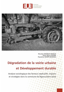 Dégradation de la voirie urbaine et Développement durable