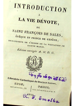 Introduction a la vie devote 1843 r