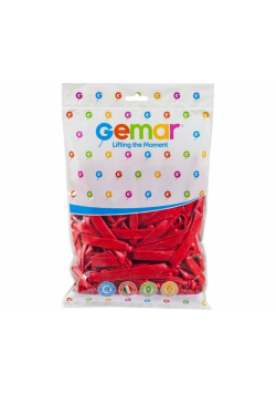 Balony rurki włoskie czerwone 7,5cm 100szt