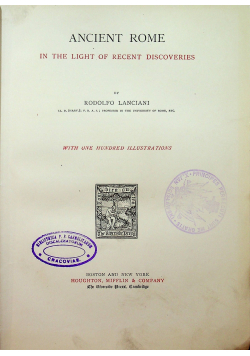 Ancient Rome in the light of recent discoveries 1888 r