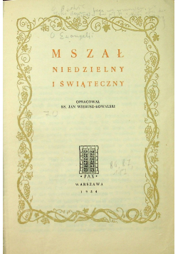 Mszał niedzielny i świąteczny