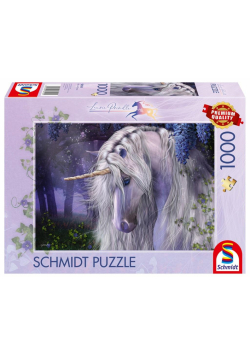 Puzzle 1000 Laurie Prindle Fioletowy jednorożec