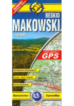Beskid Makowski mapa turystyczna 1:50 000