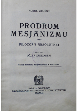 Prodrom mesjanizmu 1921 r.