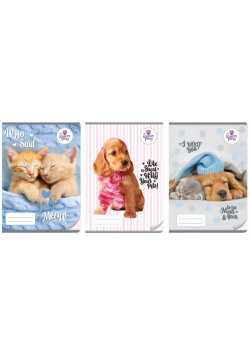 Zeszyt A4/32K kolor 3-linie The sweet pets (10szt)
