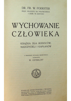 Wychowanie człowieka 1913 r