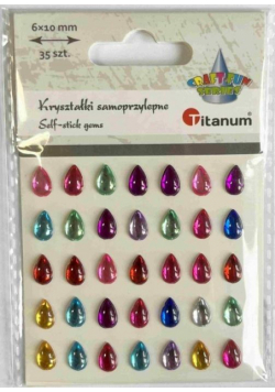 Kryształki samoprzylepne Łezki mix 35szt