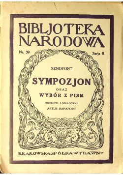 Sympozjon oraz wybór z pism 1929 r
