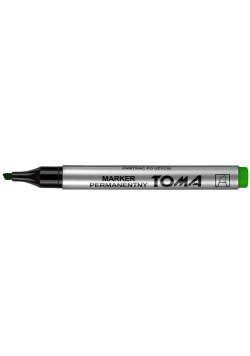 Marker permanentny okrągły zielony (10szt) TOMA