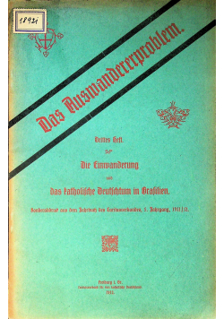 Das auswamdererproblem 1912 r
