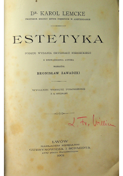Estetyka  1901r