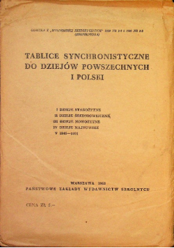 Tablice synchronistyczne do dziejów powszechnych i Polski