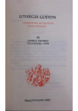 Liturgia godzin Codzienna modlitwa ludu Bożego Tom III