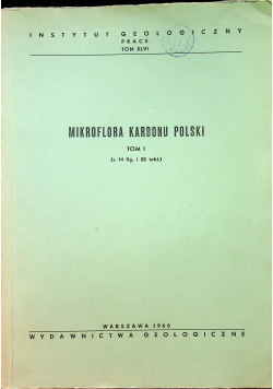 Mikroflora karbonu Polski Tom I