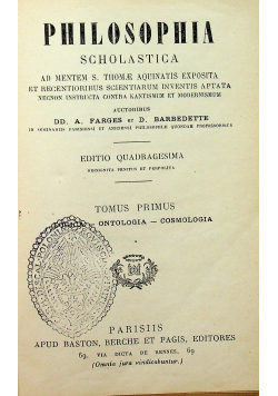 Philosophia Scholastica 1924 r