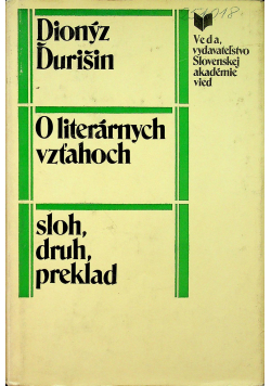 O literarnych vztahoch sloh druh preklad