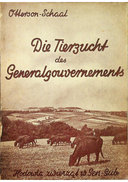Hodowla zwierząt w Generalnym Gubernatorstwie 1942 r