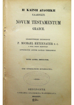Novum testamentum graece 1904 r 2 tomy
