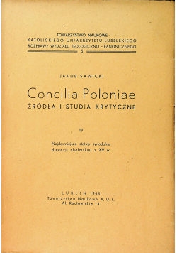 Concilia Poloniae źródła i studia krytyczne III 1949 r