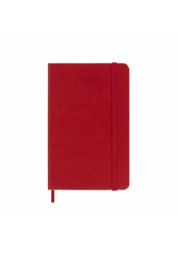 Kalendarz 2025 12M Moleskine P dzienny Scarlet Red 9x14