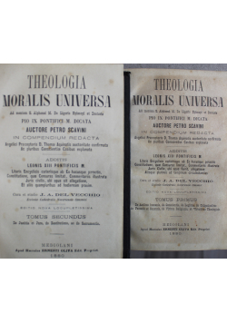 Theologia Moralis Universa 1880 r. 2 tomy