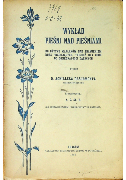 Wykład pieśni nad pieśniami 1914 r