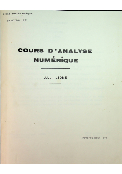 Cours d analyse numerique