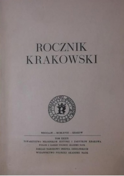 Rocznik krakowski Tom XXXIX