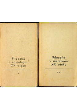 Filozofia i socjologia XX wieku 2 Tomy