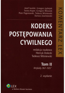 Kodeks postępowania cywilnego  Tom II