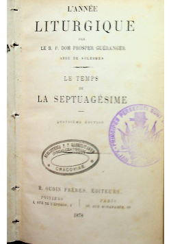 L annee liturgique qyatrieme edition 1878 r