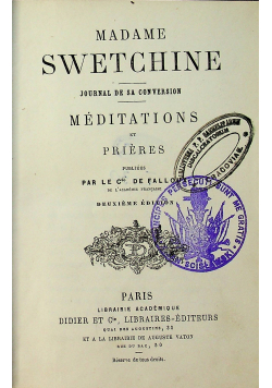 Meditations et prieres 1863r