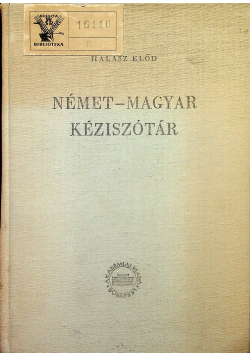 Nemet Magyar Keziszotar