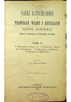 Nauki katechismowe o prawdach wiary i obyczajów 1889 r