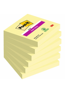 Karteczki samoprzylepne Super Sticky żółte 76x76mm 1x90szt.