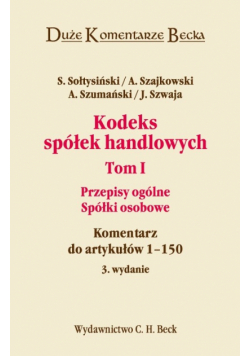 Kodeks spółek handlowych, t.1